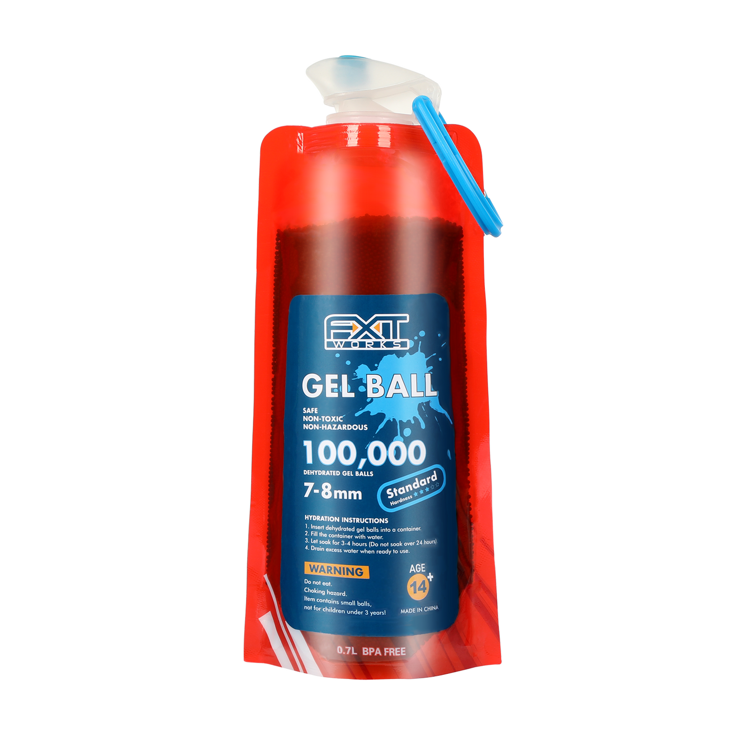 7-8mm 100,000 Gel Ball Water Bead Refill Ammo (Blue)