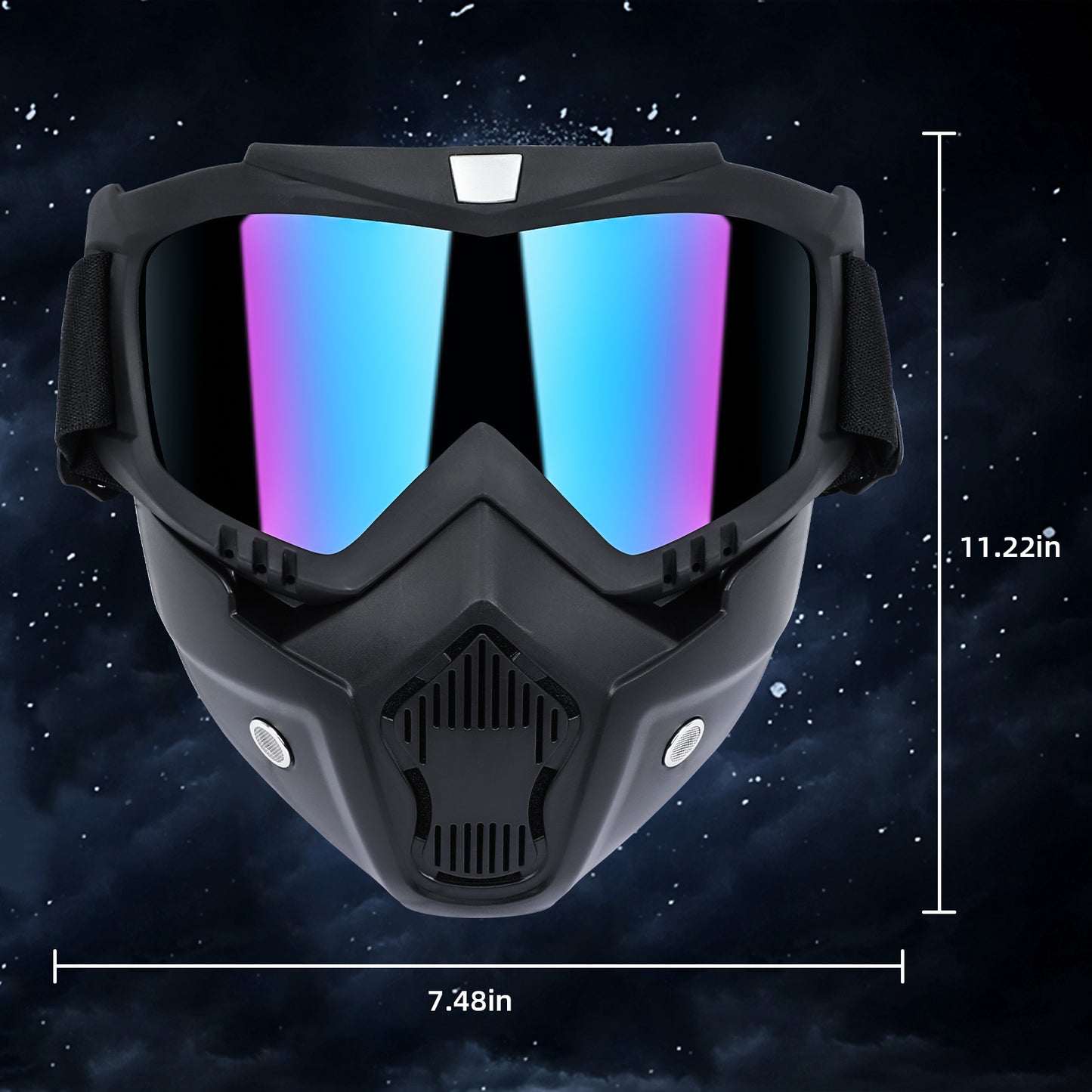 Tactical and Detachable Mask with Goggles