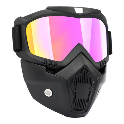 Tactical and Detachable Mask with Goggles