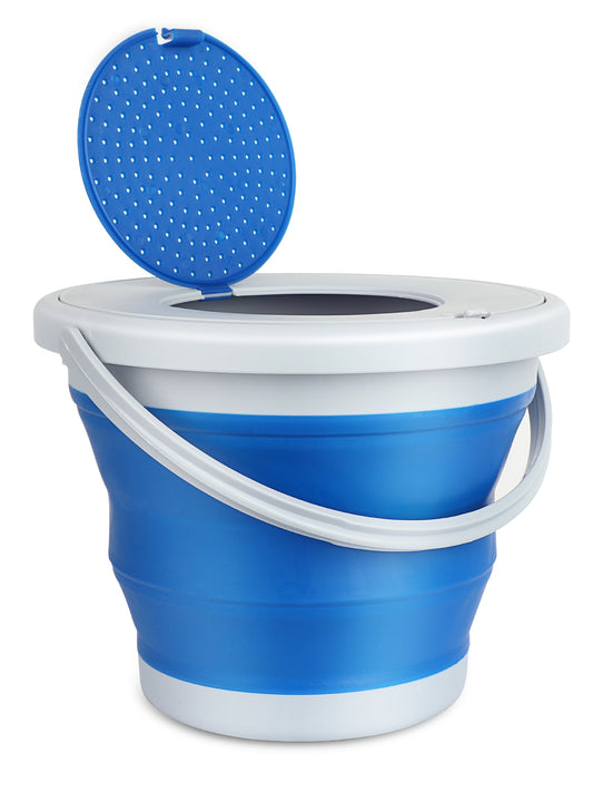 Foldable 5L Bucket with Funnel (Blue)