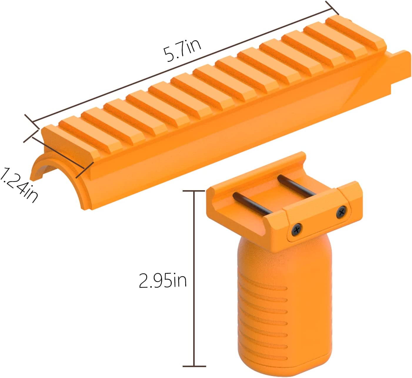 Vertical Grip & Front Mount for SplatRball SRB400, SRB400-SUB